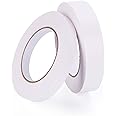 LE PAPILLION JEWELRY 2 Rolls Double Sided Tape, Two Different Size Double-Sided Adhesive Tape Set - Ideal for Crafts & Arts, Scrapbooking, Paper and More(1 Inch+1/2 Inch, 40 Yards Per Roll)