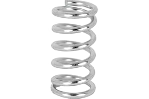 HANDYMAN SPRINGS Prime-Line SP 9708 Compression Spring, Spring Steel Construction, Nickel-Plated Finish, 0.091 GA x 11/16 in. x 1-1/4 in. (2 Pack)