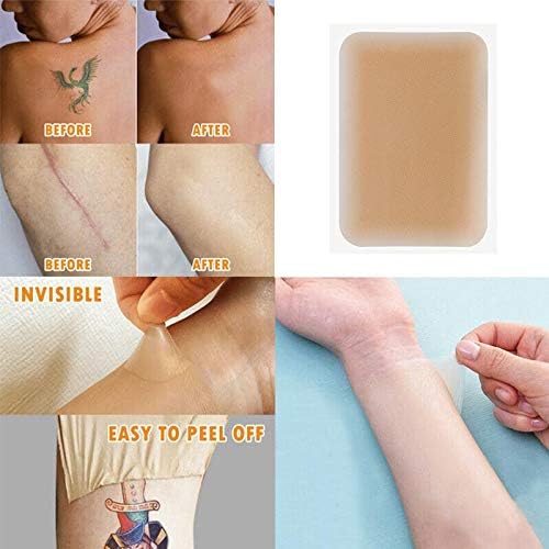 Dumcuw Temporary Tattoo Concealer,Breathable Tattoo Birthmark Flaw Concealing Cover Up Tape,Ultra Thin Waterproof Scar Invisible Sticker for Free Cut and Smudge Any Part
