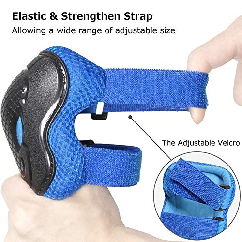 image for AresKo Kids/Youth Protective Gear Set, Kids Knee Pads and Elbow Pads W