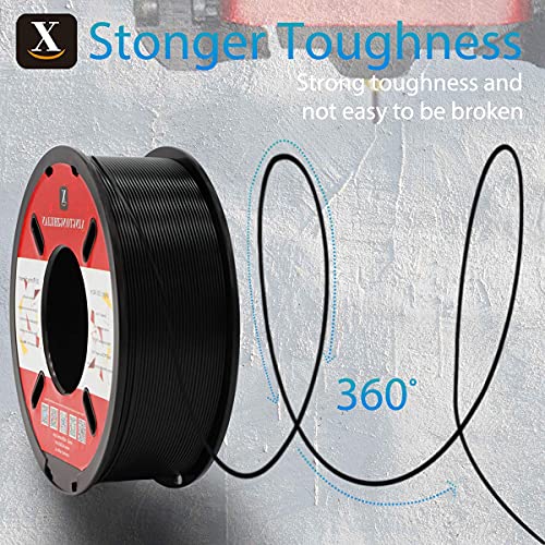 XINGTONGZHILIAN - Filamento PLA normal de 1.75 mm de diámetro para impresión 3D y/o lápiz 3D de alta calidad. 1 KG. 1 carrete color NEGRO PLA normal