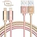 LAX iPhone Charger Lightning Cable - MFi Certified Durable Braided Apple Lightning USB Cord for iPhone 11/11 Pro Max/XS Max/X/iPad, iPod & More 2 Pack