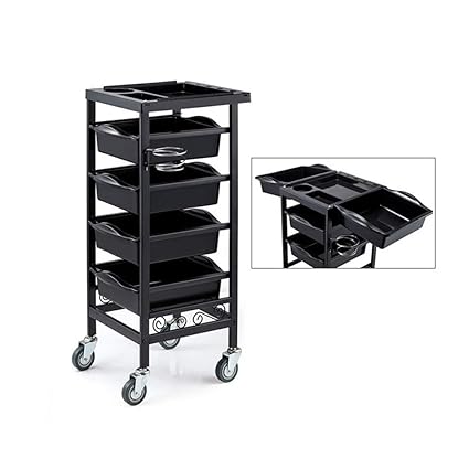 Beauty Salon Rolling Cart 5 Tier Hairdressing Trolley Professional