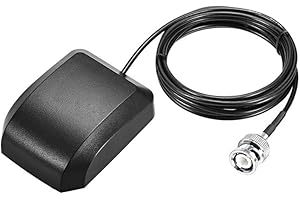 uxcell GPS Active Antenna BNC Male Plug 34dB Aerial Connector Cable with Magnetic Mount 2 Meters Wire L