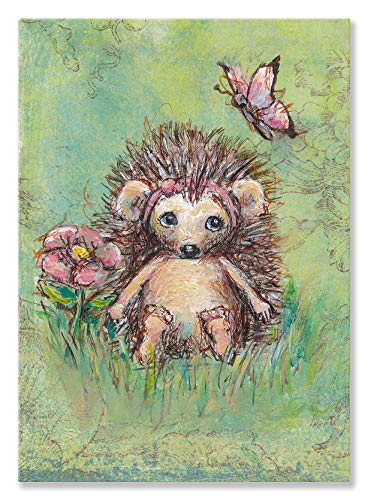 Oopsy Daisy Annabelles Garden Canvas Wall Art, Greenpink, 10" X 14"