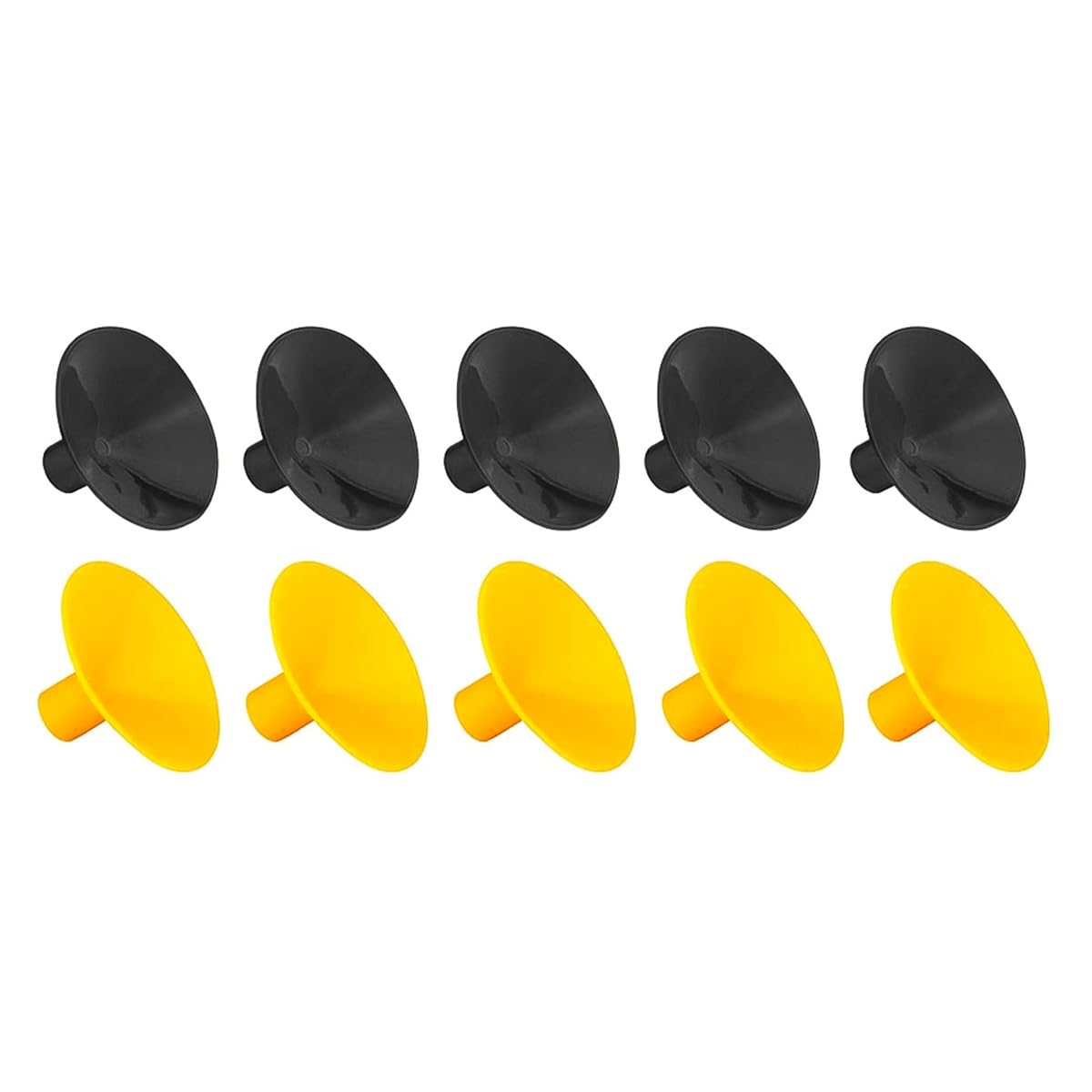 CENPEK 10 Pack Kids Arrow Sucker, Safety Arrow Rubber Suction Cup for Outdoor Target Hunting Game (Black +Yellow)