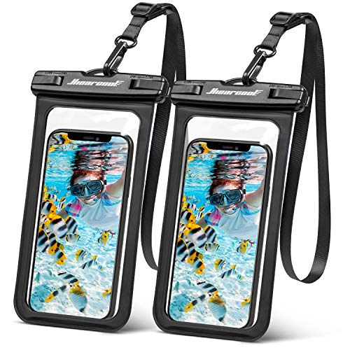 Hiearcool Universal Waterproof Case,Waterproof Phone Pouch for iPhone 11 Pro Max XS Max XR X 8 7 6S Plus Samsung Galaxy s10/s9 Google Pixel 2 HTC Up to 7.0",IPX8 Cellphone Dry Bag -2 Pack