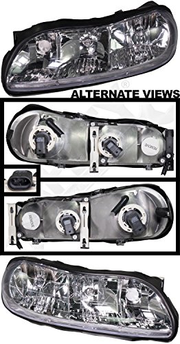 APDTY 140049 Headlamp Assembly Kit Set Of Front Left & Right Fits 1997-2003 Chevy Malibu, 2004-2005 Chevrolet Malibu Classic, & 1997-1999 Oldsmobile Cutlass (Replaces 22618781, 22618782