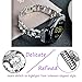 Lwsengme Galaxy Watch(42mm) Bands for Women, 20mm Stainless Steel Bands for Samsung Gear S2 Classic(SM-R732) Galaxy Watch Active (40mm)& Amazfit Bip Smartwatch