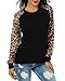 ZANZEA Women's Sexy Leopard Long Sleeve Chiffon Loose Blouse Casual Top Pullover Z-Black XL