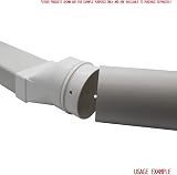Kair 110x54mm Rectangular to 100mm Round Ducting Adaptor Connector UK Made view 6
