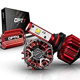 OPT7 FluxBeam H10 LED Headlight Kit w/Clear ARC-LENS Beam Bulbs - 60w 7,000Lm 6K Cool White CREE - 2 Yr Warranty