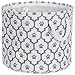 Bone Dry Pet Storage Collection Lattice Paw Print, Medium Round, White/Gray