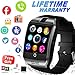 Bluetooth Smart Watch with Camera Sim Card Slot Touch Screen Smartwatch Unlocked Cell Phone Watch Sports Smart Wrist Watch for Android Phones Samsung Sony iOS (Q-Black)