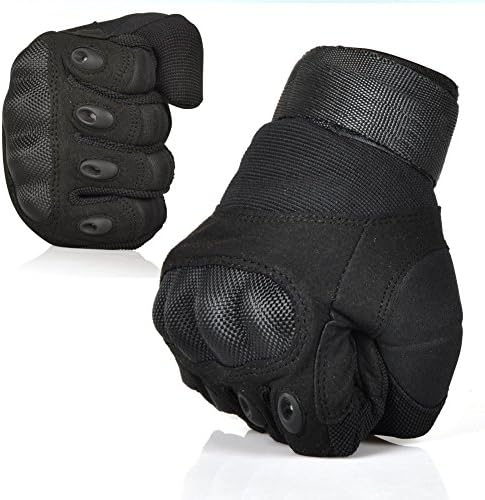 Etrance Ventilate Wear-resistant Military Equipment Half Finger Fingerless and Full Finger Tactical Gloves Hard Knuckle and Foam Protection for Shooting Airsoft Hunting Otdoor M/L/XL