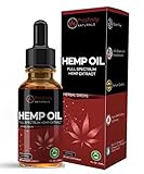 Full Spectrum Hemp Oil Extract for Pain Relief and Anti Anxiety Support - All Natural Ingredients Promotes Relaxation, Healthy Sleep and Weight. Mint Flavored Drops.