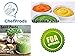 ChefProds Easy Powerful Pull Food Chopper Manual Processor Hand Powered Vegetables/Fruits/Nuts, Bpa Free, Green/Cherry
