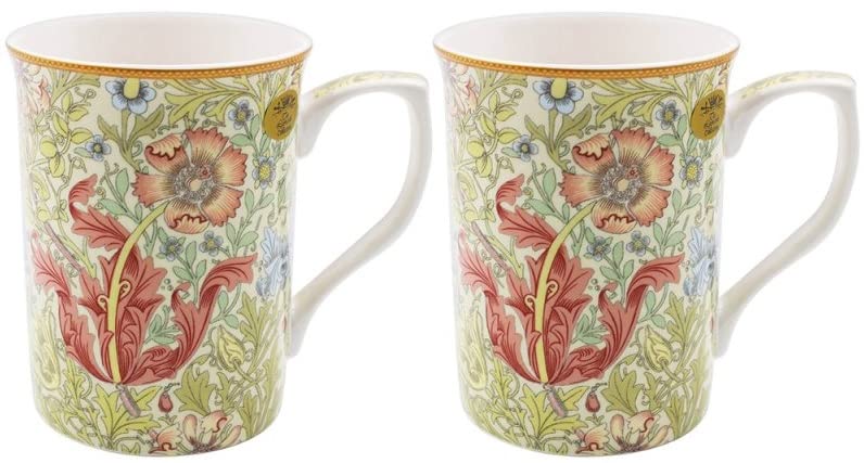 The Leonardo Collection LP94707 William Morris Compton - Set of 2 Mugs, Fine China, Boxed