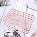 OUNONA Organizer Metal Wire Mesh Basket Rack for Desktop Clothing Storage/Fruit Snacks Tray/Kitchen Tool Holders (Rose Gold)