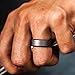 Saco Band Men's Silicone Rings Polished Aspect with Angled Design - 7 Pack Rubber Wedding Bands