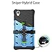Sony Xperia L1 Case SunRemex Durable Armor with Full Body Protective and Heavy Duty Protection and 360 Degree Rotating Kickstand Design for Sony Xperia L1(2017) (Blue)