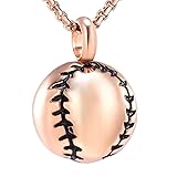 Oinsi Baseball Pendant Ashes Urn Necklace Stainless