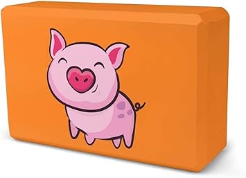 Amazon ヨガブリック ピンクのかわいい子豚のヨガブリック ラテックスフリーのevaフォームブロック ヨガ用アクセサリー ピラティス 瞑想 ブロック