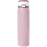 Simple Modern Mesa Loop Water Bottle with Covered Straw and Handle | 24oz Cup Holder Friendly Insulated Stainless Steel Bottles for Travel, Sports and School | Rose Stripes