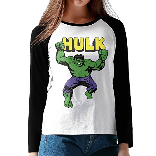 Women The Hulk Incredible Movie Costume Design Long Sleeve Raglan Tee