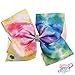 Jojo Siwa Bow for Girls Bundle, 2 Bows and 3 Pack Bracelet - Rainbow and Tie Dye