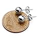 LIEBLICH 316L Surgical Stainless Steel Round Bead Ball Stud Earrings Set 6 Pairs 3mm-8mm (Silver)