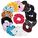 Ondder 15 Pack Velvet Scrunchies Hair Bobble Elastics Hair Scrunchy Hair Bands Headbands Women Scrunchies Bobbles Hair Ties, 15 Colors