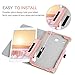 Samsung Galaxy Tab E 8.0 Case, DUEDUE Sparkly Glitter Shockproof Slim PU Leather Flip Folio Stand Cover Full Body Protective Smart Cases for Galaxy Tab E Tablet 8.0 inch, Rose Gold