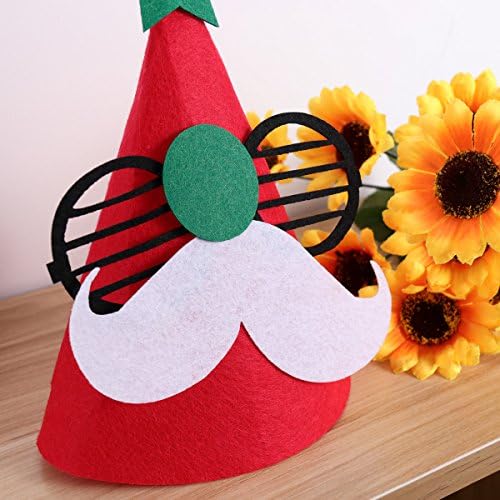 Cappellini Natalizi Segnaposto.Oulii Cappelli Di Natale Dei Capretti I Vetri Rossi La Protezione Del Baffo Per Il Partito Di Natale Favorisce La Decorazione Amazon It Giochi E Giocattoli