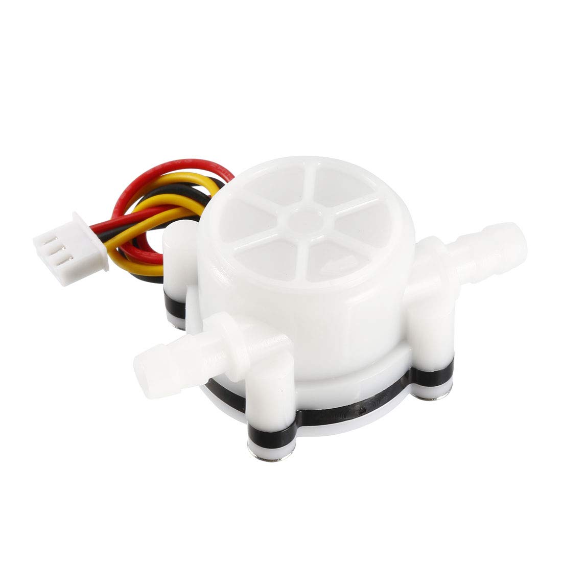 sourcing map 1/4in Hall Effect Liquid Water Flow Sensor Switch Flowmeter Counter DC5V 0.3-6L/min White YF-S401