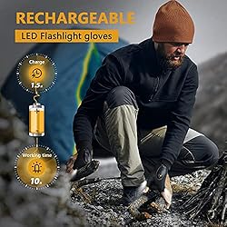 Rechargeable Flashlight Gloves Gifts for Men - Led