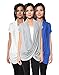 3 Pack: Free to Live Women's Lightweight Short Sleeve Criss Cross Nursing Tops