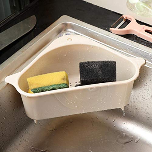 image for Mugghe Kitchen Sink Basket, Triangular Stable Multifunctional Drain Sh