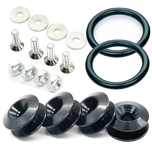 GOGOLO Universal JDM AUTO Quick Release Fastener Car Bumper Trunk Fender Hatch Lids Assembly DIY (Black)