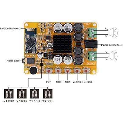 TDA7492 Wireless Bluetooth 4 0 50W 2-channel Audio Receiver Stereo