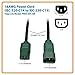 Tripp Lite Standard Computer Power Extension Cord 10A, 18AWG (IEC-320-C14 to IEC-320-C13 with Green Plugs) 4-ft.(P004-004-GN)