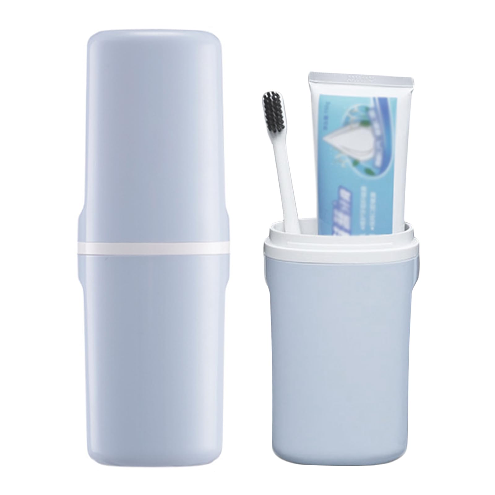 Toothbrush Travel Cup Case & Covers, Portable Toothbrushes Travel Holder, Detachable Toothpastes Storage Case, Tooth Brush Cover for Traveling, Business, School, Family