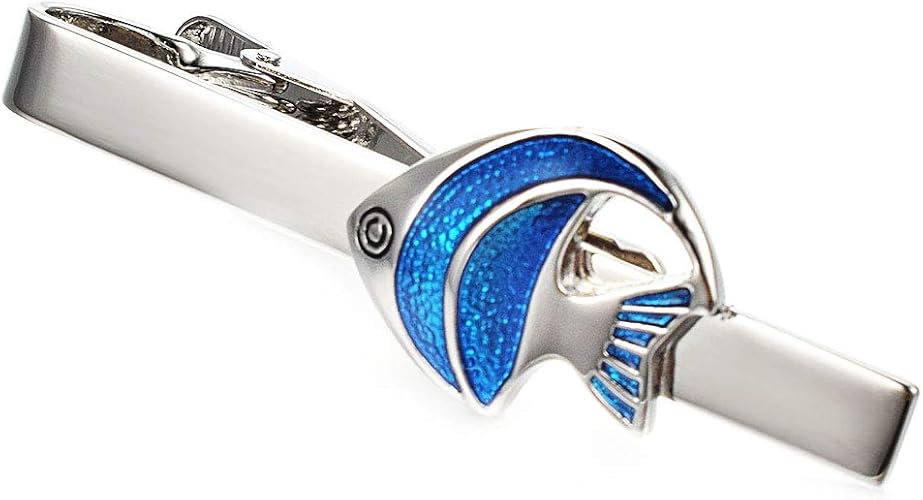 Amazon Yoursfs おもしろ ネクタイピン 魚 ブルー 熱帯魚 ネクタイピン かわいい 真鍮製 ネクタイピン シルバー おしゃれ メンズ アクセサリー プレゼント タイピン タイタック 通販