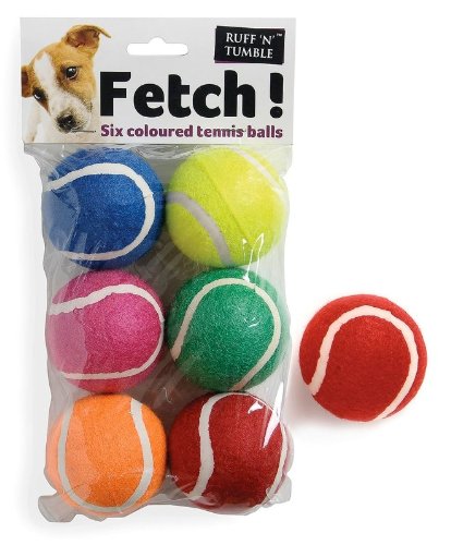 Six Cloloured Tennis Balls - Fetch!
