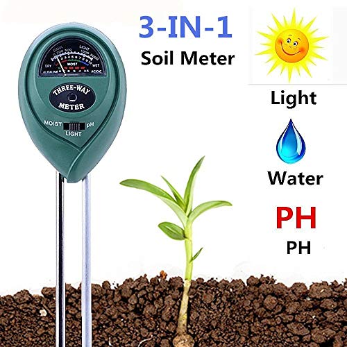 image for LiyuanQ Soil pH Meter, 3-in-1 Soil Test Kit for Moisture, Light & pH/A