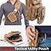 Army Tactical Backpack Molle | Sling Back Pack | Best Military Survival Gear for Men and Women - Range Shoulder Sling Bags - Small One Strap Bag for Hiking - Tan