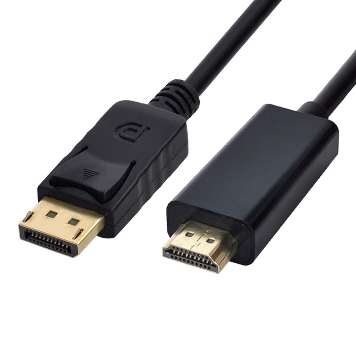 CY DisplayPort to HDMI Cable,DP DisplayPort Male to HDMI Male Uni-Directional Adapter 6ft 1.8M