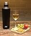 Zell 25 oz Stainless Steel Vacuum Insulated Water Bottle | Thermos Flask Keeps Cold 24 hours, Hot 12 hours | Wine Bottle Shaped Powder Coated Thermos | 750 ml | Black
