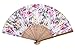 Salutto Hand Fan with Beautiful Fabric Printed (Big Flower)