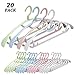 Senfhome Plastic Clothes Hanger Wide Shoulder Slip Resistant Pack of 20 PCS 4 Color